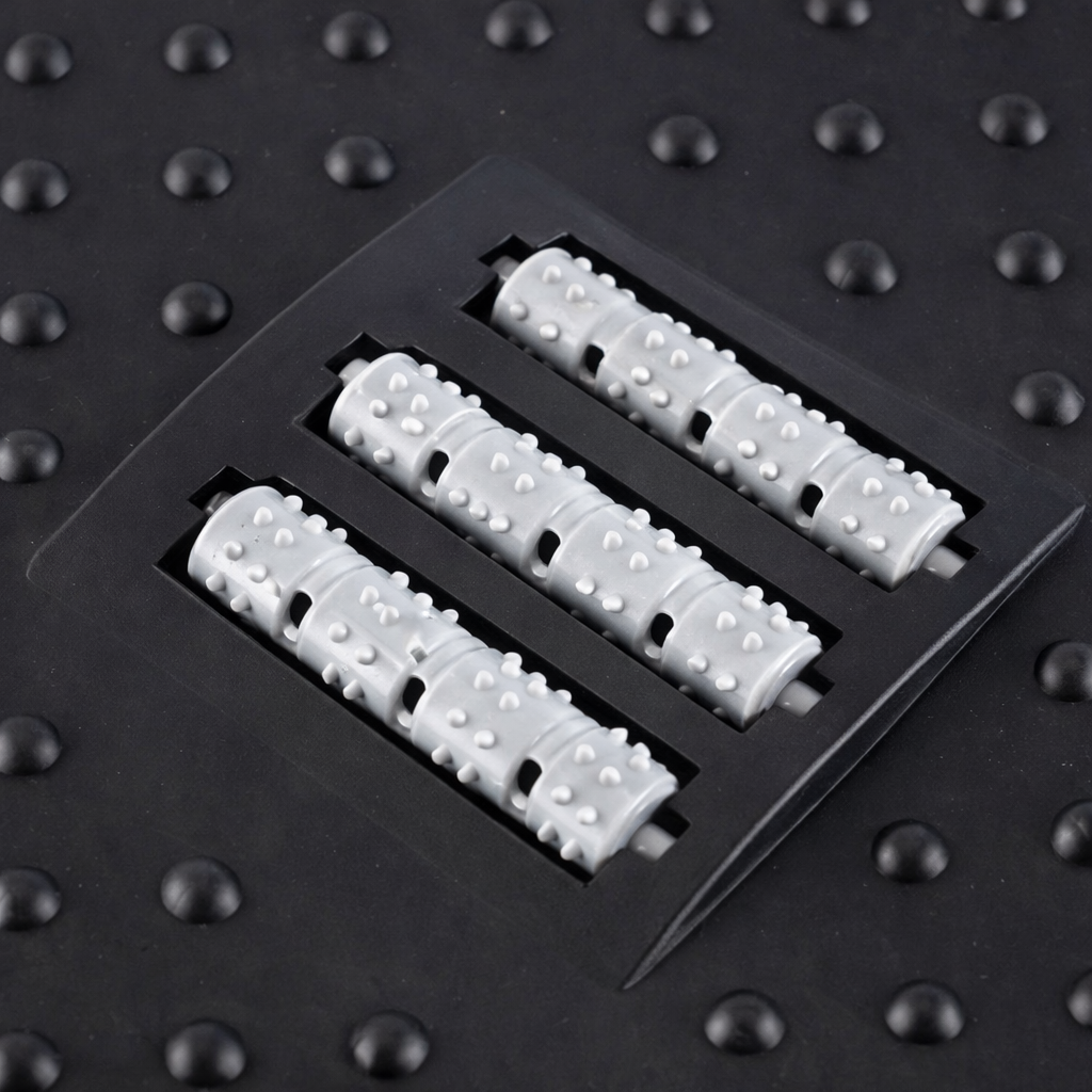 Portable Ergonomic Under Desk Footrest with Relaxing Massage Rollers